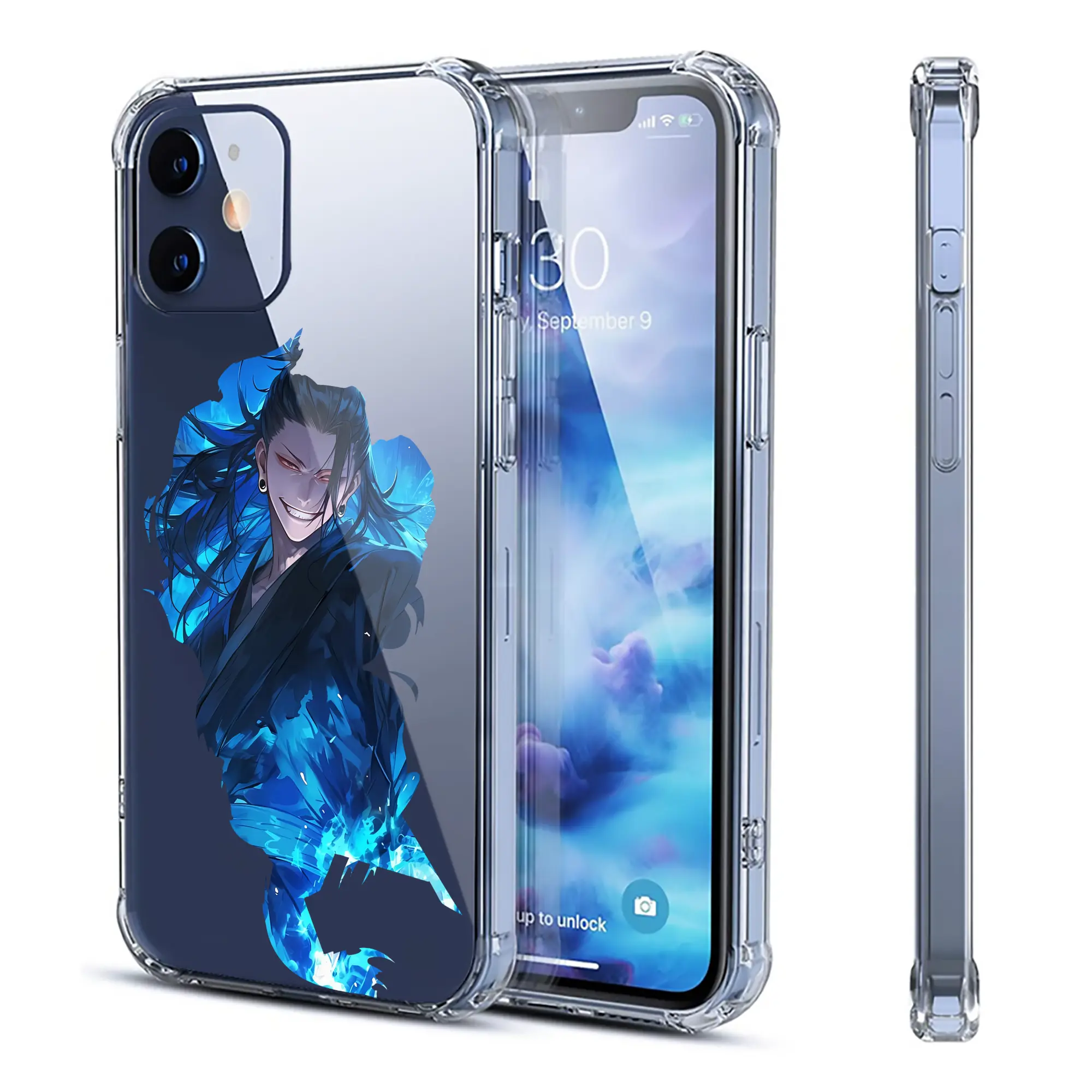 呪術廻戦 グッズ,夏油 傑 - IPhone 12シリーズ対応 ・ 透明スマホケース ・ クリアソフトケース ・ TPU素材 ・ 耐衝撃 ・ 高密着 ・ 防汚 防指紋 ・ 簡単着脱